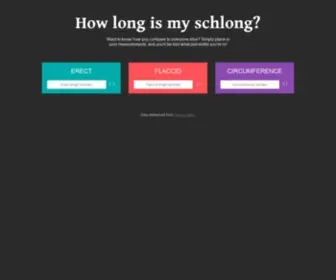 Howlongismyschlong.com(How Long is My Schlong) Screenshot