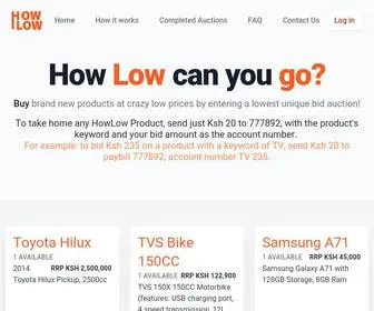 Howlow.co.ke(Bid on laptops) Screenshot