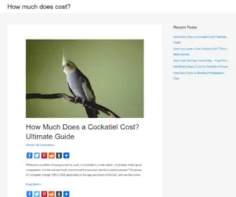 Howmuchdoescost.com(How much does cost) Screenshot