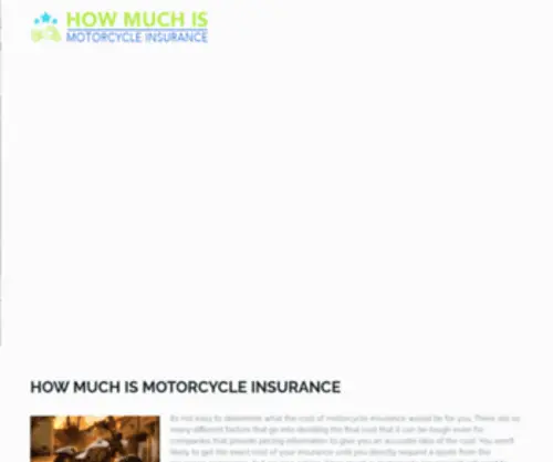 Howmuchismotorcycleinsurance.org(Howmuchismotorcycleinsurance) Screenshot