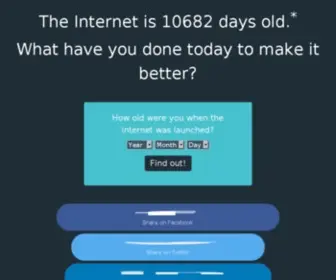 Howoldistheinter.net(Find out just how many days old) Screenshot