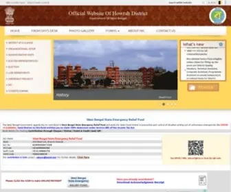 Howrah.gov.in(Official Website of Howrah District) Screenshot