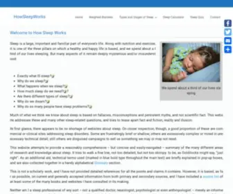 Howsleepworks.com(How Sleep Works) Screenshot