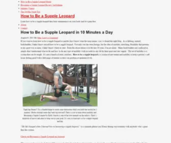 Howtobeasuppleleopard.com(How to Be a Supple Leopard) Screenshot
