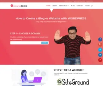 Howtoblogtutorial.com(How To Start A Blog) Screenshot