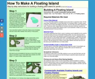 Howtobuildafloatingisland.com(How to make a floating planted pond island) Screenshot