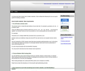 Howtobuildawebsite.com(How to build a website) Screenshot