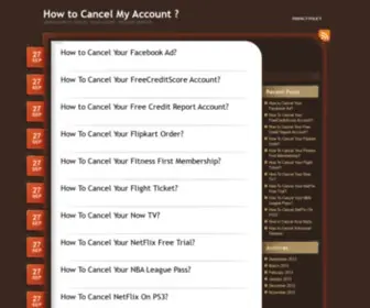 Howtocancelmyaccount.com(How to Cancel My Account) Screenshot