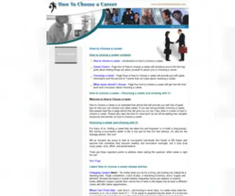 Howtochooseacareer.com(How to choose a career) Screenshot