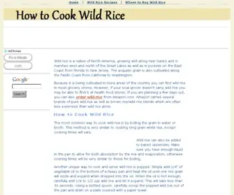 Howtocookwildrice.com(How To Cook Wild Rice) Screenshot