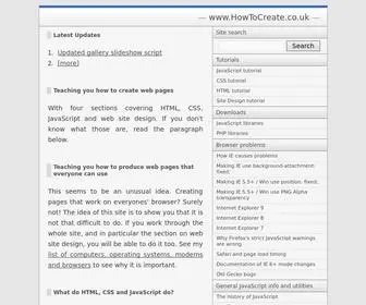 Howtocreate.co.uk(How To Create) Screenshot