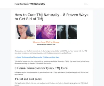 HowtocuretmjNaturally.com(Safe,Quick & Permanent Cure) Screenshot