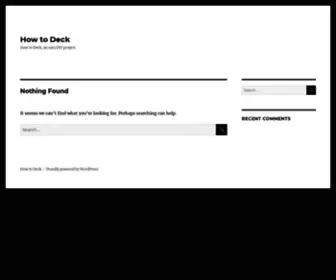 Howtodeck.com(How to Deck) Screenshot