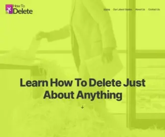 Howtodelete.co(Learn How To Delete Just About Anything) Screenshot