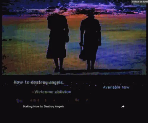 Howtodestroyangels.com(How To Destroy Angels) Screenshot