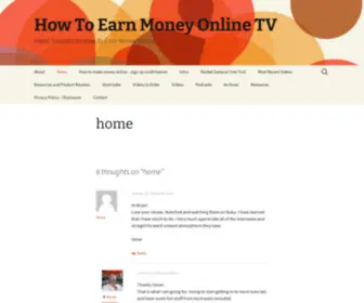 Howtoearnmoney.tv(How To Earn Money Online TV) Screenshot