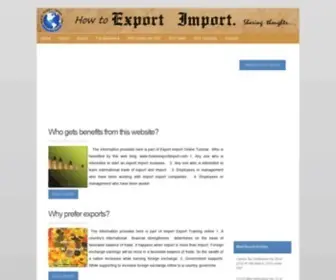 Howtoexportimport.com(HOW TO EXPORT IMPORT.COM) Screenshot