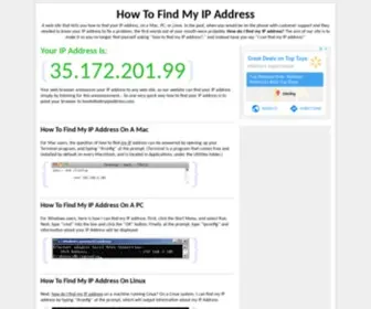 Howtofindmyipaddress.com(How To Find My IP Address) Screenshot