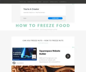 Howtofreezefood.com(How to Freeze Food) Screenshot