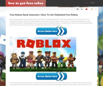 Howtogetfreerobux.site(Free Robux Hack Generator) Screenshot