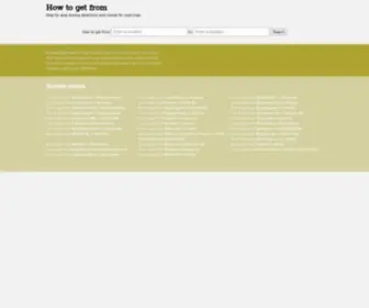Howtogetfrom.com(How to get from one place to another) Screenshot