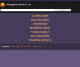 Howtogetmyexback.com(How to Get My Ex Back) Screenshot