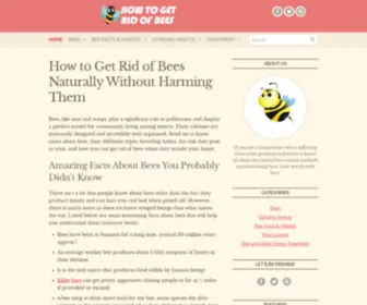 Howtogettingridofbees.com(How to Get Rid of Bees Naturally Without Harming Them) Screenshot