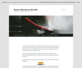 Howtogetupononeski.com(How to Get Up on One Ski) Screenshot