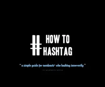 Howtohashtag.com(How to Hashtag) Screenshot