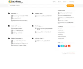 Howtoknows.com(How to knows) Screenshot