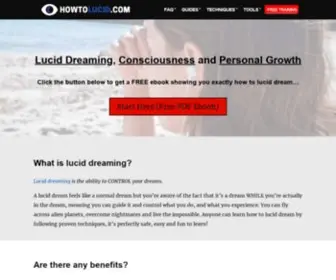 Howtolucid.com(The best place to learn how to control your dreams) Screenshot