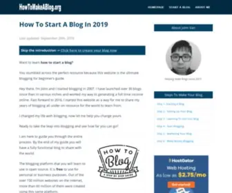 Howtomakeablog.org(How To Start A Blog In 2020) Screenshot