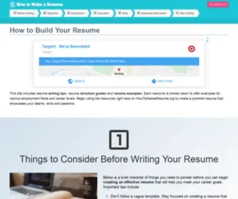 Howtomakearesume.org(How To Make a Resume is a resource) Screenshot