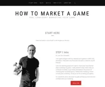 Howtomarketagame.com(Feel Confident marketing your game) Screenshot