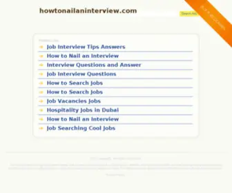 Howtonailaninterview.com(Interview tips) Screenshot