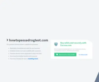 Howtopassadrugtest.com(Domain name is for sale) Screenshot