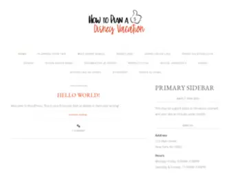 Howtoplanadisneyvacation.com(How to Plan a Disney Vacation) Screenshot