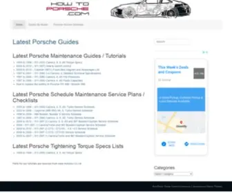 Howtoporsche.com(Porsche Maintenance Guides) Screenshot