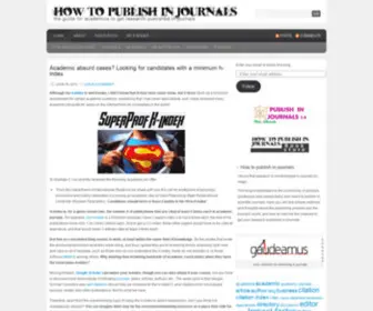 Howtopublishinjournals.com(How to publish in journals) Screenshot