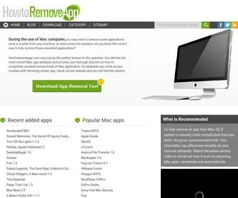 Howtoremoveapp.com(Mac apps removal tutorials database) Screenshot