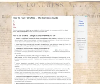 Howtorunforoffice.org(How To Run For Office) Screenshot
