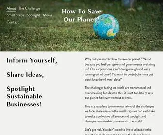 Howtosaveourplanet.com(How To Save Our Planet) Screenshot