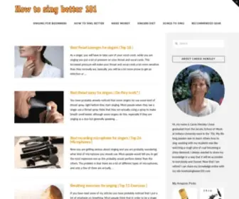 Howtosingbetter101.com(How to sing better 101) Screenshot