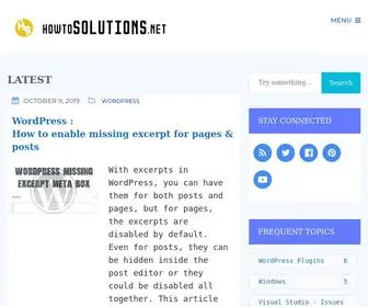 Howtosolutions.net(Solutions to coding and other tech problems) Screenshot