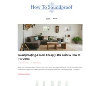 Howtosoundproof.org(How To Soundproof) Screenshot