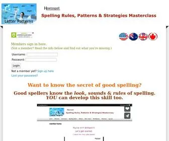 Howtospell-Letterpatterns.co.uk(Spelling rules) Screenshot