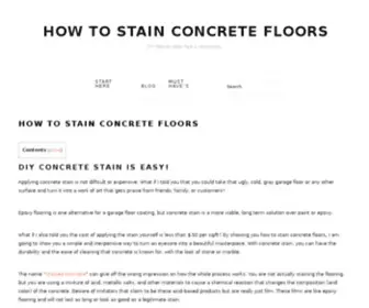 Howtostainconcretefloors.com(How to stain concrete floors) Screenshot