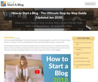 Howtostartablog.com(How to Start a Blog) Screenshot