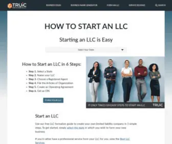 Howtostartanllc.com(Start your LLC here in five easy steps) Screenshot