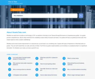 Howtotake.com(Our vision) Screenshot